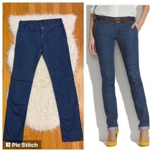 CHIMALA x Madewell Women's Low Rise Slim Roll Leg Denim Jeans Pant Size 27